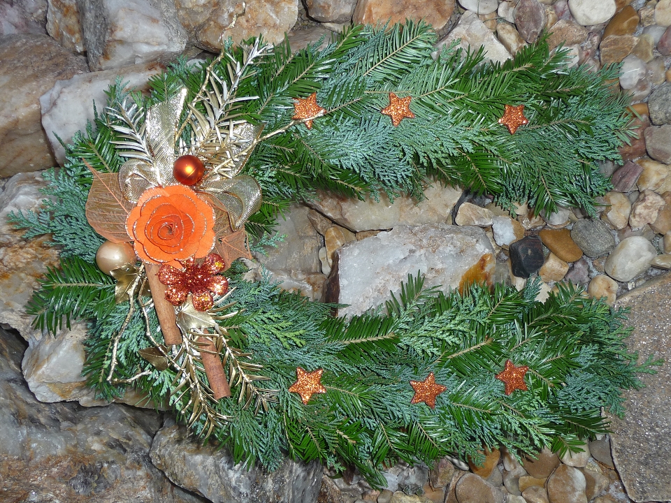 Dekorace dveří přírodní, trvanlivý - podkovy