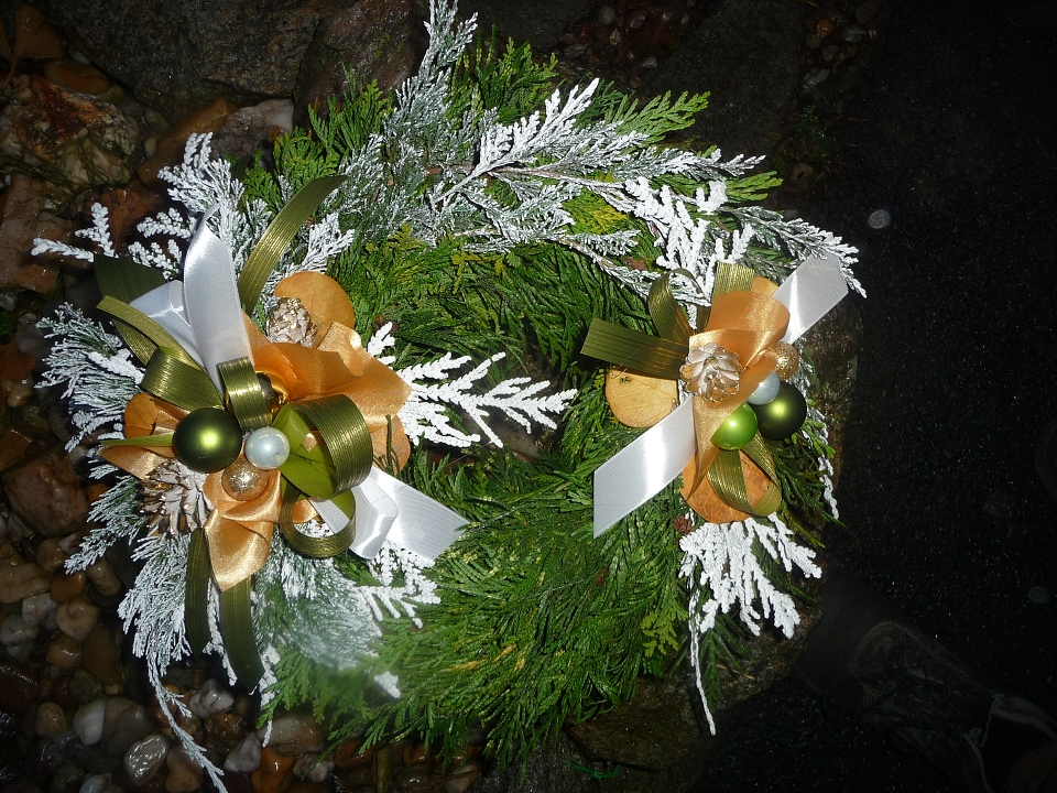 Dekorace dveří přírodní, trvanlivý - věnce