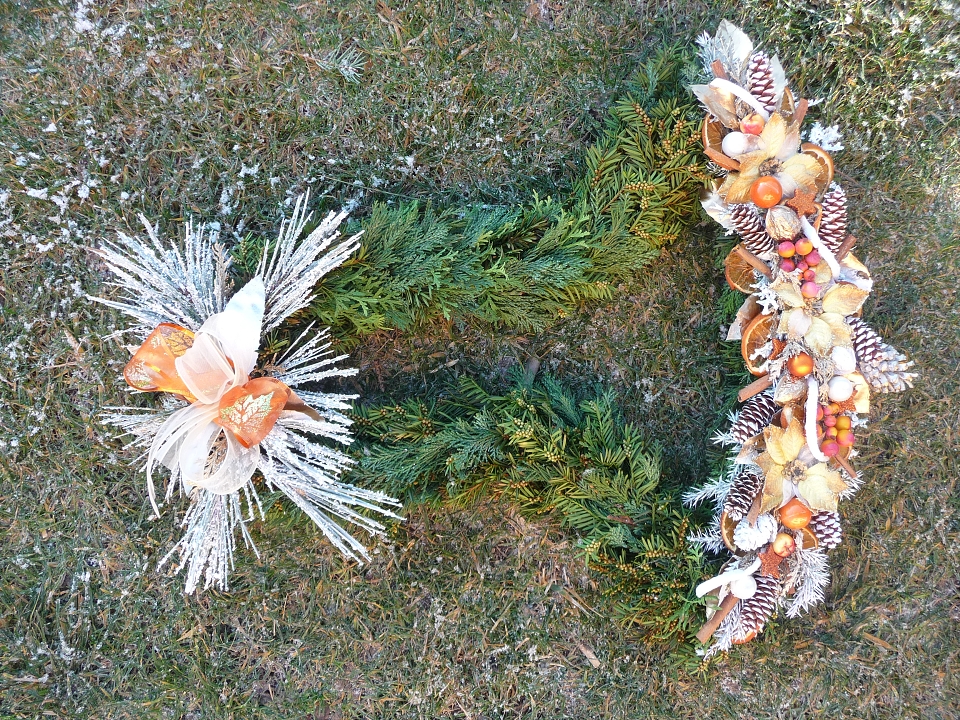 Dekorace dveří přírodní, trvanlivý - zvonky